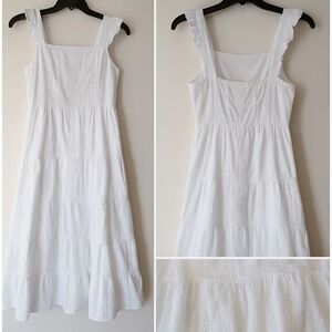 Art Class Juniors Youth XXL (18) Midi Dress‎ Sundress White Eyelet Babydoll